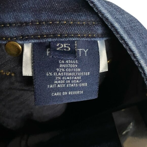 Fidelity Women’s Mila Mid Rise Ankle Slim Denim Jean in Starlet Dark - Picture 5 of 9